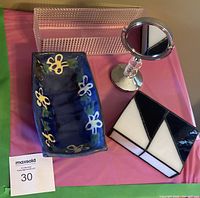 all four vanity items laid out together