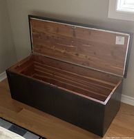 Open cedar-lined chest showing interior condition