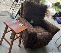Armchair and side table full view