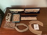 Overview of all jewellery laid out on table