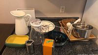 overview of all kitchenware items on countertop