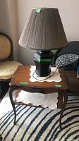 Side table and lamp full view