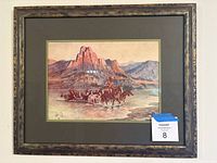 Full view of framed print with mat and frame