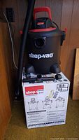 Full view of Shop-Vac on top of retail box