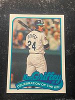 Front of Ken Griffey Jr. Celebration of the Kid 2024 Topps card