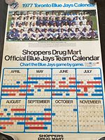 Full view of poster showing team photo, calendar months and branding