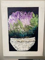 Full view of signed oil painting on canvas