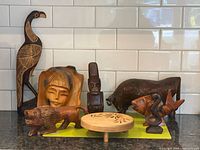 Group shot of all eight wood pieces