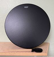 Front view of Remo Buffalo Drum with mallet
