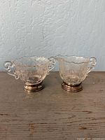 Both creamer and sugar bowl front view