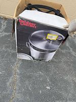 Retail box displaying Outdoor Gourmet Deluxe Turkey Fryer Kit branding