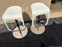 Both IKEA Urban bar stools, top view