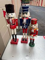 Front view of all three nutcracker figurines