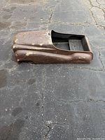 Top view of rusted metal pedal car body