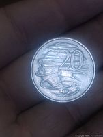 Reverse showing platypus design and numeral 20