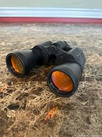 Binoculars angled view showing objective lenses and body