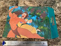 Illustrated Tarzan presentation folder closed, ruler for scale