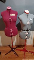 Front view of both dress forms side by side