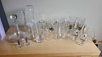 Full group view of all glassware items