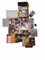 All items laid out: organizers, canister, box, books