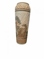 Full view of vase showing relief eagle and decorative bands