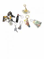All eight keychains grouped