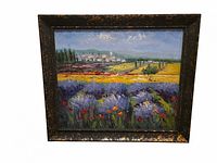 Front view of framed painting