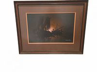 Full view of framed serigraph