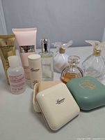 Full group of lotions, perfumes, soaps front and back