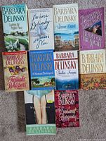 All ten Barbara Delinsky paperback novels laid out in three rows