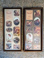 Front view of both collage frames showing overall design and sample photos