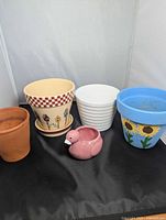 Group shot of all five plant pots