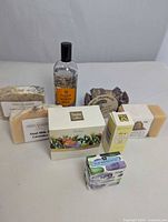 Group shot showing all eight items