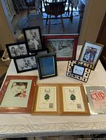 All frames arranged on table for overview