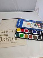 Staedtler watercolor set and Bienfang Bristol pad together