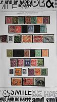 Full album page showing all 32 German 1921-22 stamps
