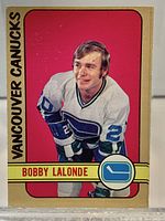Front view of 1972-73 O-Pee-Chee #217 Bobby Lalonde rookie card