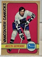 Front of 1972-73 O-Pee-Chee #37 Jocelyn Guevremont rookie card
