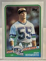 Front of 1988 Topps Football card #402 Brian Bosworth Super Rookie