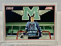 Front of 1990-91 Score #B1 Eric Lindros rookie card