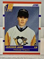 Front of 1990-91 Score Jaromir Jagr #428 rookie card