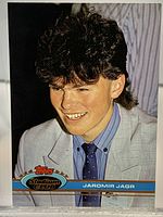 Front view of the 1991-92 Topps Stadium Club #343 Jaromir Jagr rookie card