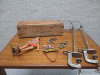 All items arranged on table