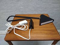 Full view of swivel wall lamp with cord