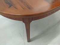 Close-up of leg and apron detailing