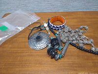 All jewelry laid out on table