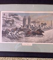 Close view of print detail, mat, title plaque