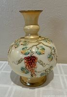 Full view of brass vase front