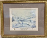 Framed lithograph full view