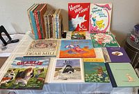 Overview of all books laid out on table